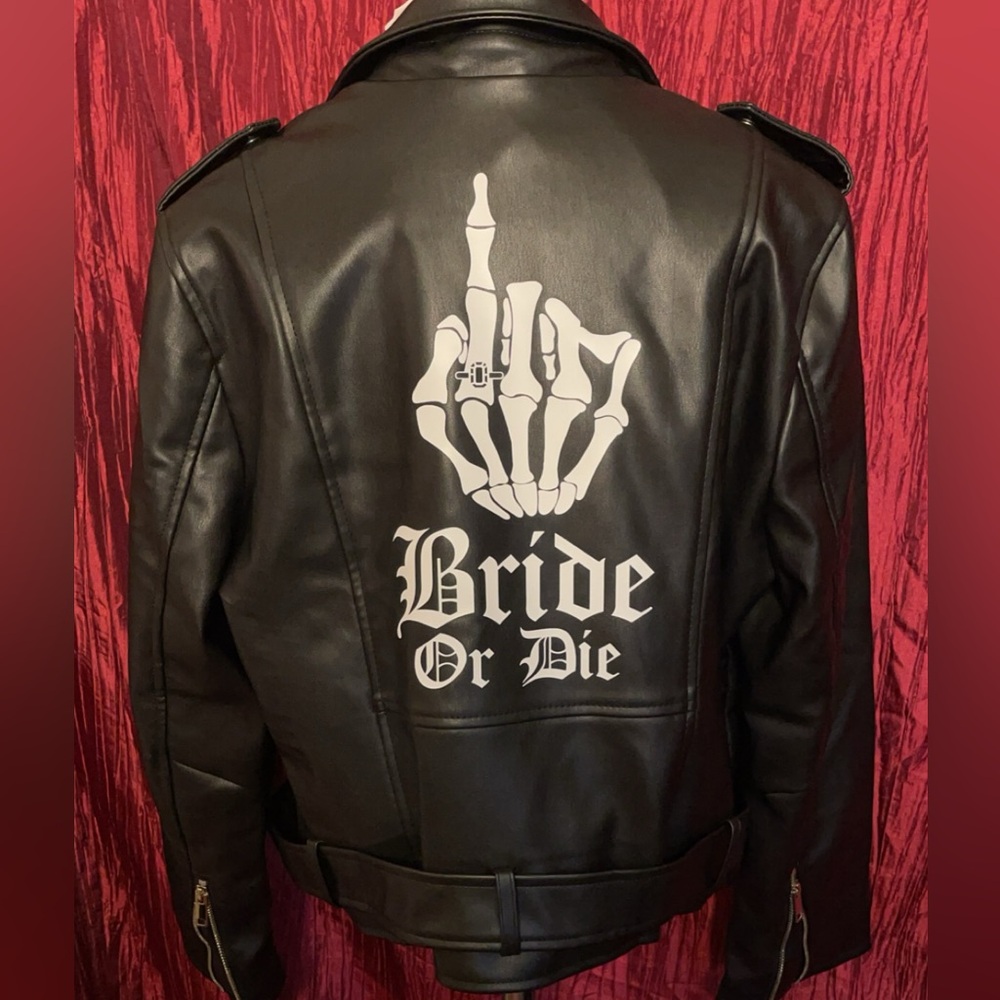 Bride or Die leather jacket